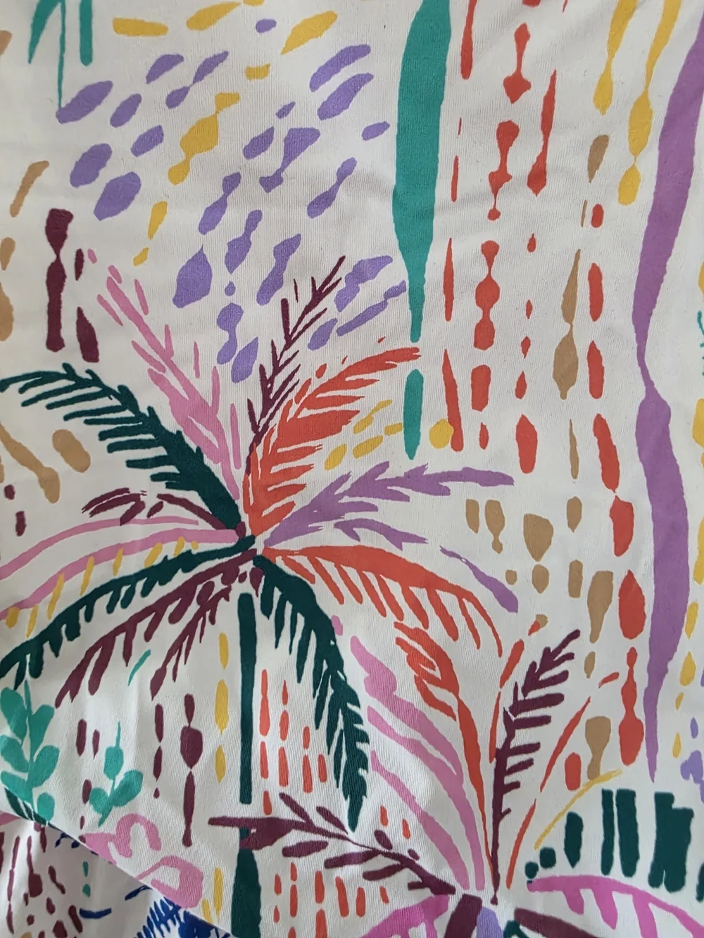 Susan Graver Soleil Ruched Tropical Print One-Piece Swimsuit Swim Dress 30W - Picture 4 of 5